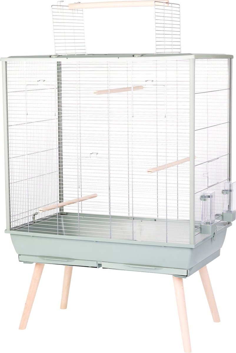 Vogelkooi ZOLUX Neolife Groen - Luxe Inrichting - 81x48x130 cm, Open Bovenkant