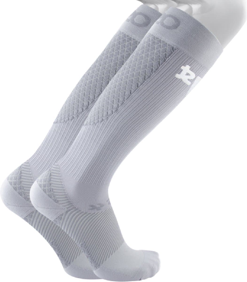 OS1st FS4+ fasciitis plantaris sport compressiesokken maat XL (48-49) – grijs – hielspoor – achillespeesontsteking – hielpijn – pijn aan de voetboog – naadloos