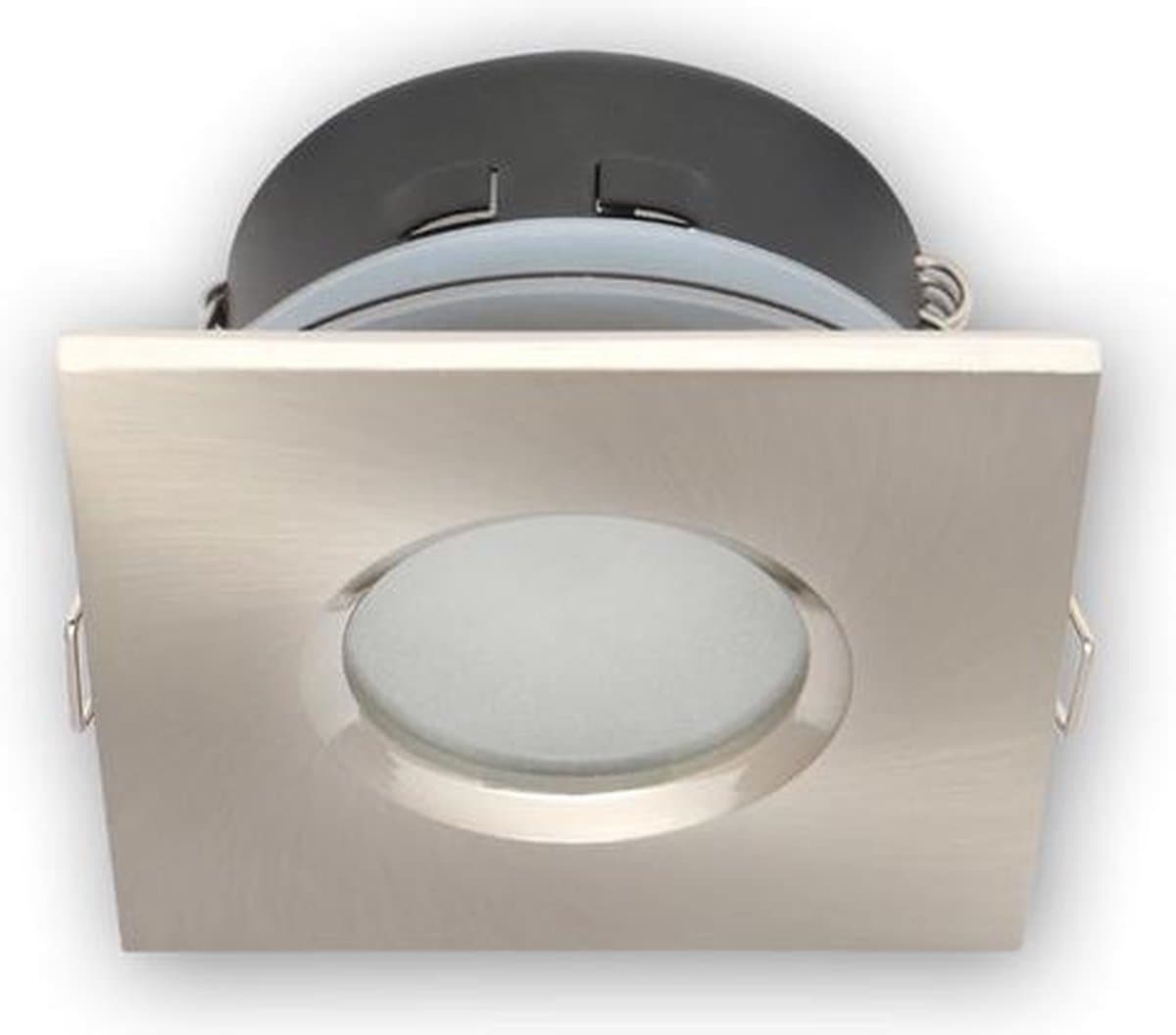 LED line Inbouwspot - Vierkant - Waterdicht IP44 - GU5.3 Fitting - 83x83 mm - Satijn