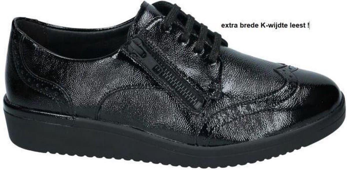 Solidus -Dames - zwart - lage gesloten schoenen - maat 38.5