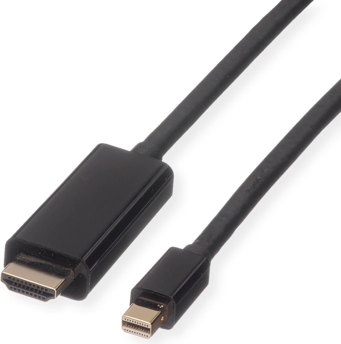 ROLINE Mini DisplayPort Cable, Mini DP-UHDTV, M/M, zwart, 2 m
