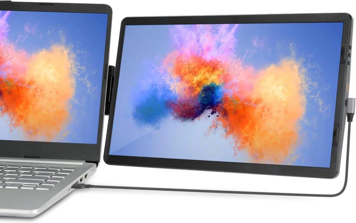 Laptop scherm uitbreider Slim 14.1" - Full HD Portable monitor - USB-C & HDMI - Extra scherm laptop - Plug & Play