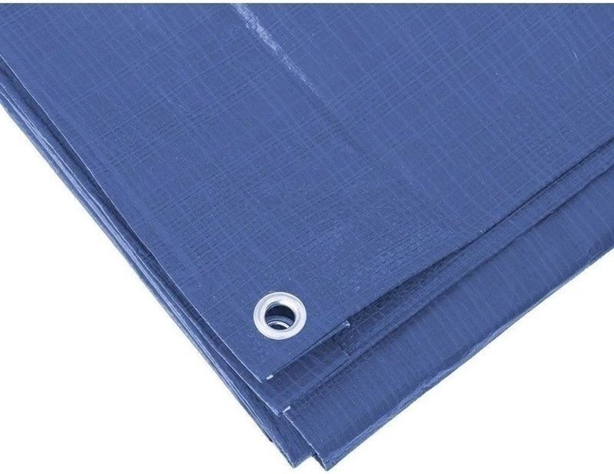 Benson afdekzeil - blauw - 6 x 10 m - bevestiging ogen - grondzeil - dekzeil