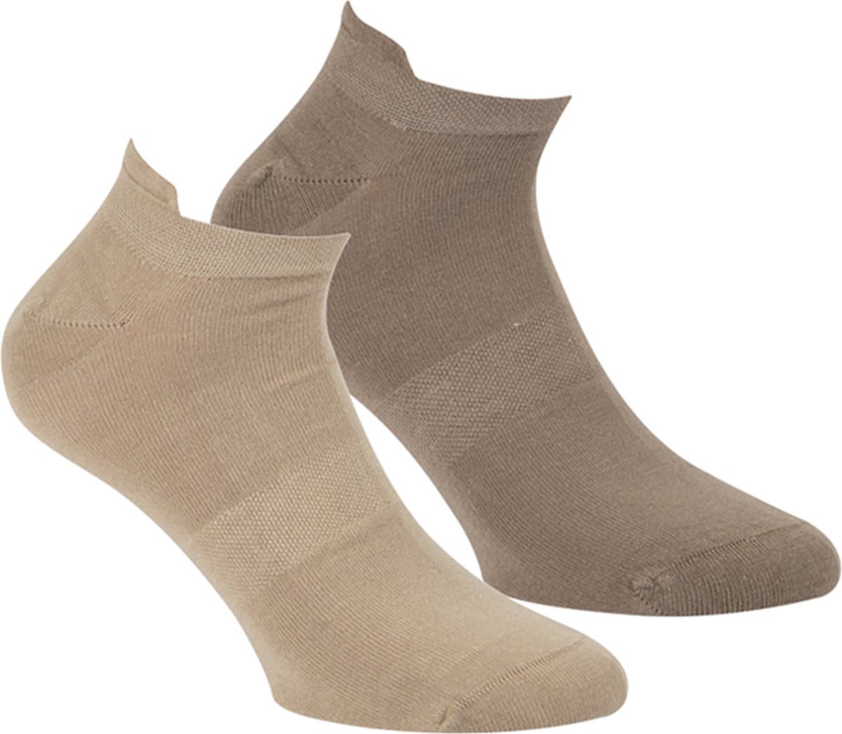 Boru Bamboo - 6-Pack - Sneakersokken met Lipje - Bamboe - Naadloos - Heren / Dames - beige - 36-40 - 2333