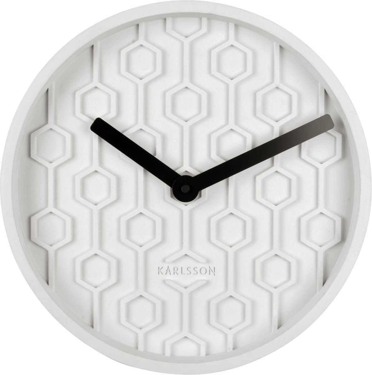 Karlsson Wandklok Honeycomb - Wit - Ø31cm - Wandklok