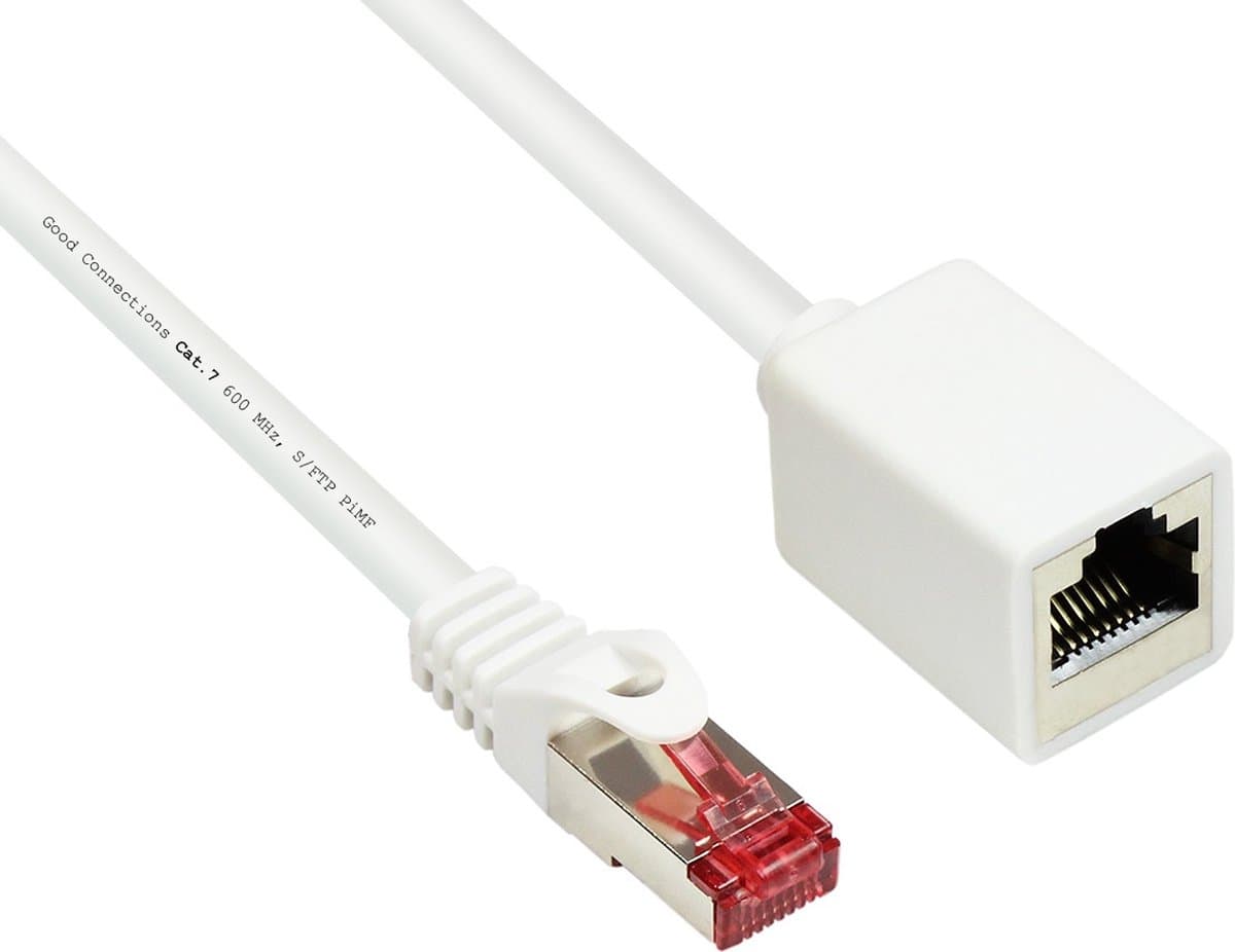 S/FTP CAT6 Gigabit netwerk verlengkabel / wit - 5 meter