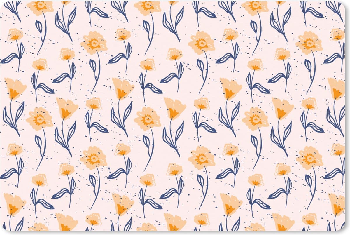 Muismat XXL 90x60 cm - Bureau onderlegger - Bureau mat Bloemen - Patronen - Zomer - Bureaumat - Gaming mousepad xl - Bureaulegger groot - Computer deskmat