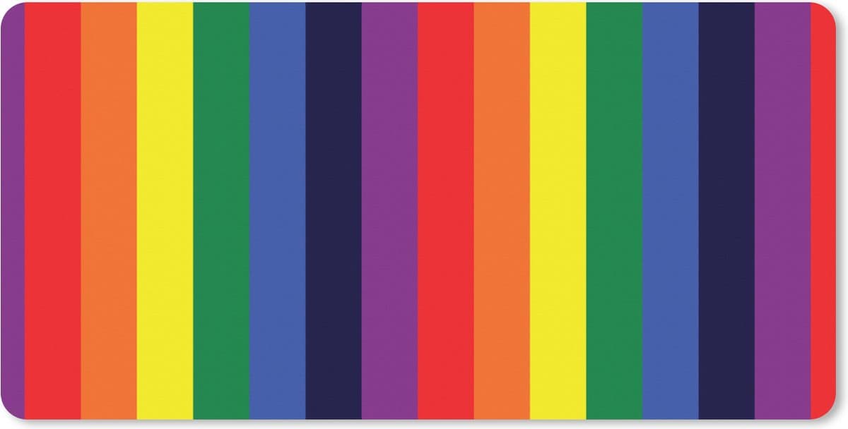 Muismat XXL 80x40 cm - Bureau onderlegger - Bureau mat Regenboog - Patronen - Pride - Bureaumat - Gaming mousepad xl - Bureaulegger groot - Computer deskmat
