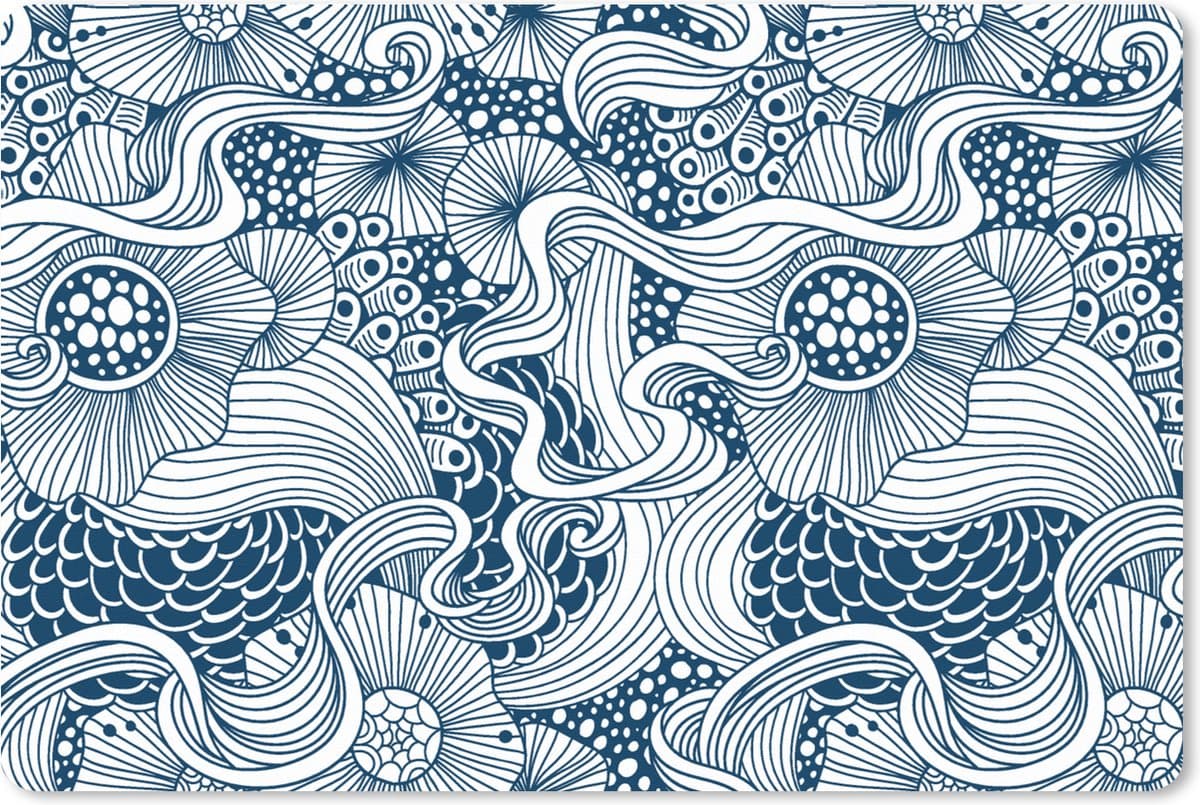 Muismat XXL 90x60 cm - Bureau onderlegger - Bureau mat Patroon - Bloemen - Botanisch - Bureaumat - Gaming mousepad xl - Bureaulegger groot - Computer deskmat