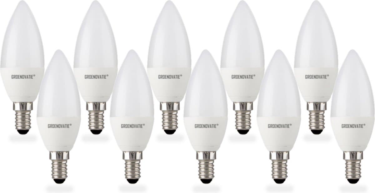 Groenovatie E14 LED Kaarslamp - 5W - Warm Wit - 475 lm - 10-Pack