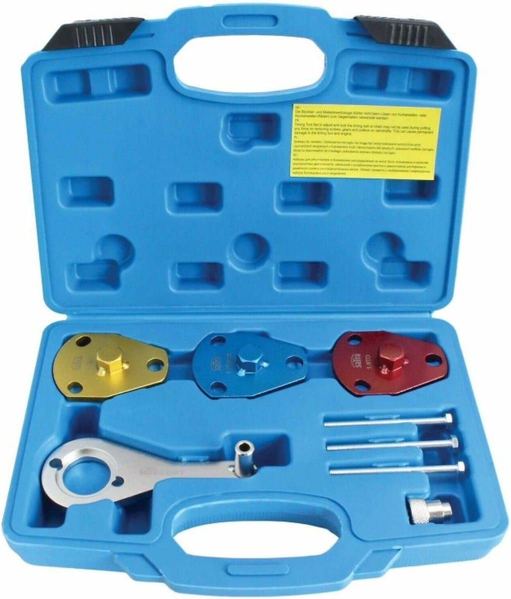 Timingset - afstel set - timingtool - dieselmotor - riem - aadrijfriem - montageset - autogereedschap - krukas - nokkenas - Fiat en Alfa Romeo - Diesel 1.7 en 1.9 - Afstelset - SATRA