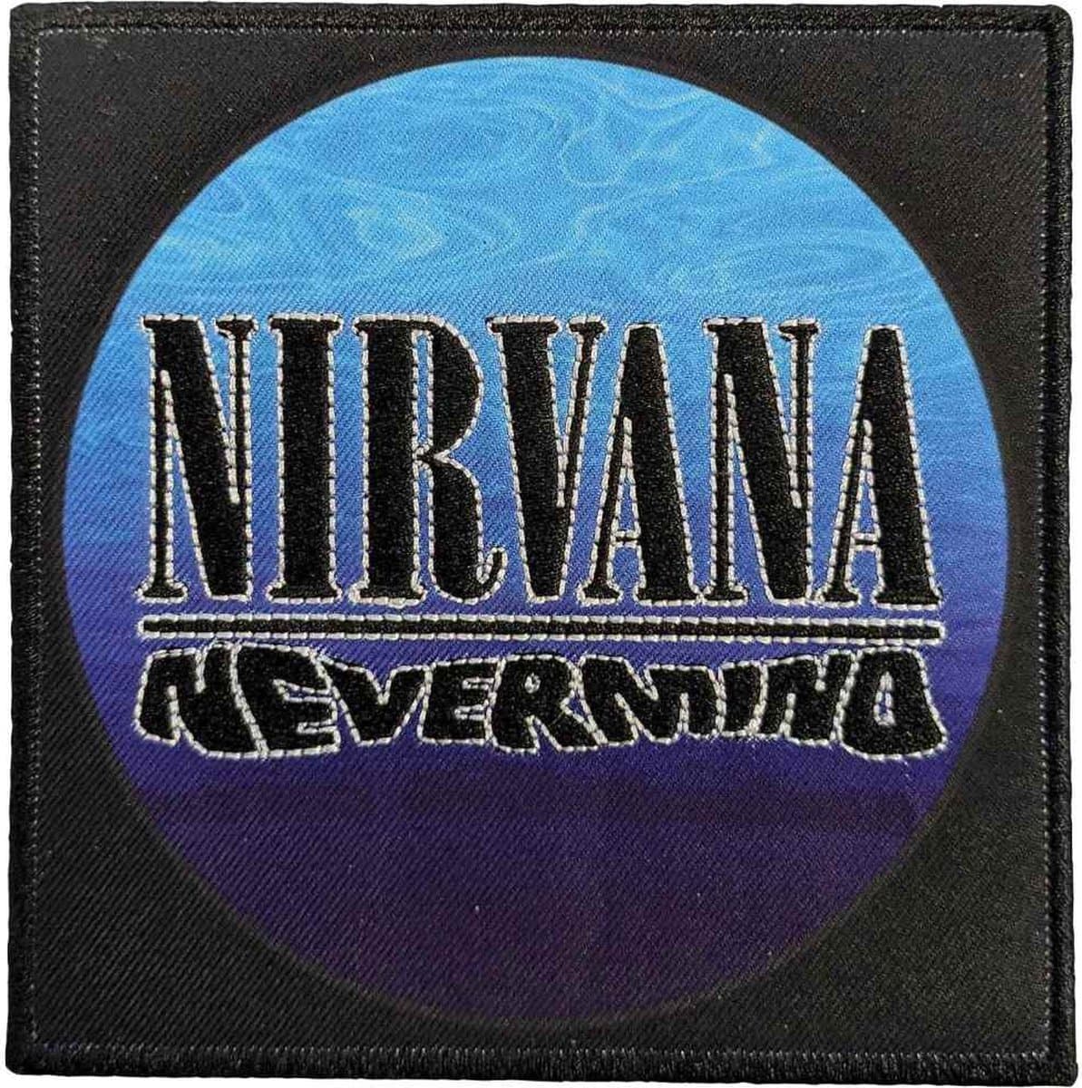 Nirvana - Nevermind Wavy Logo Patch - Zwart