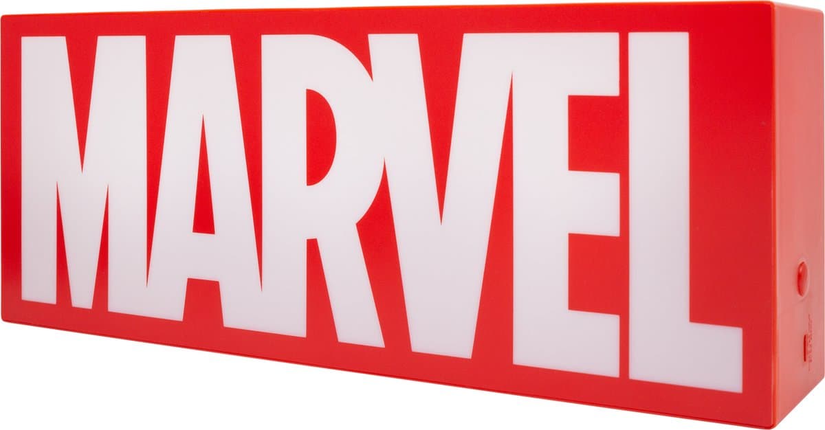 Paladone Marvel Logo LED Bureau Lamp - Rood, 30 x 12 cm