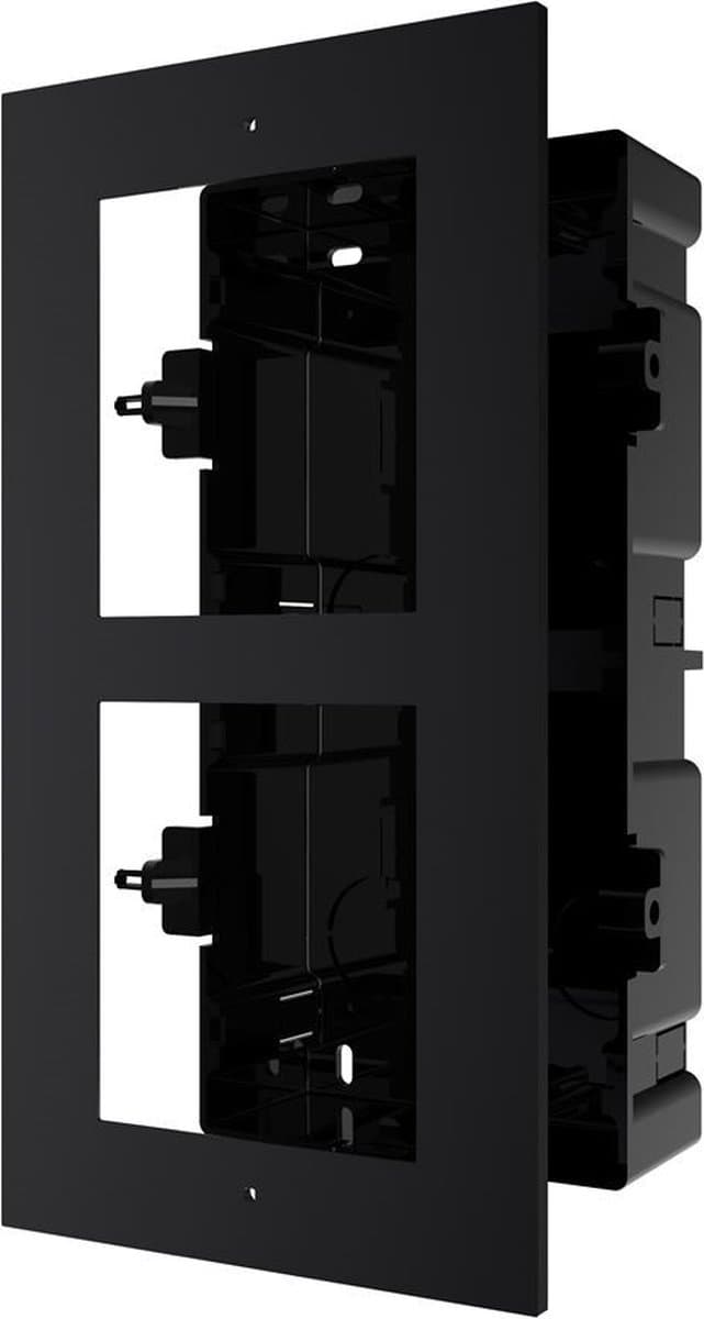 Hikvision DS-KD-ACF2 2-Module Montageframe met Voorpaneel – Zwart Aluminium