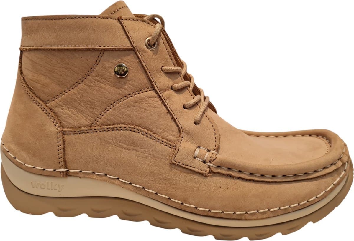 Wolky Dames Hoge veterschoenen Salado kaki nubuck 40