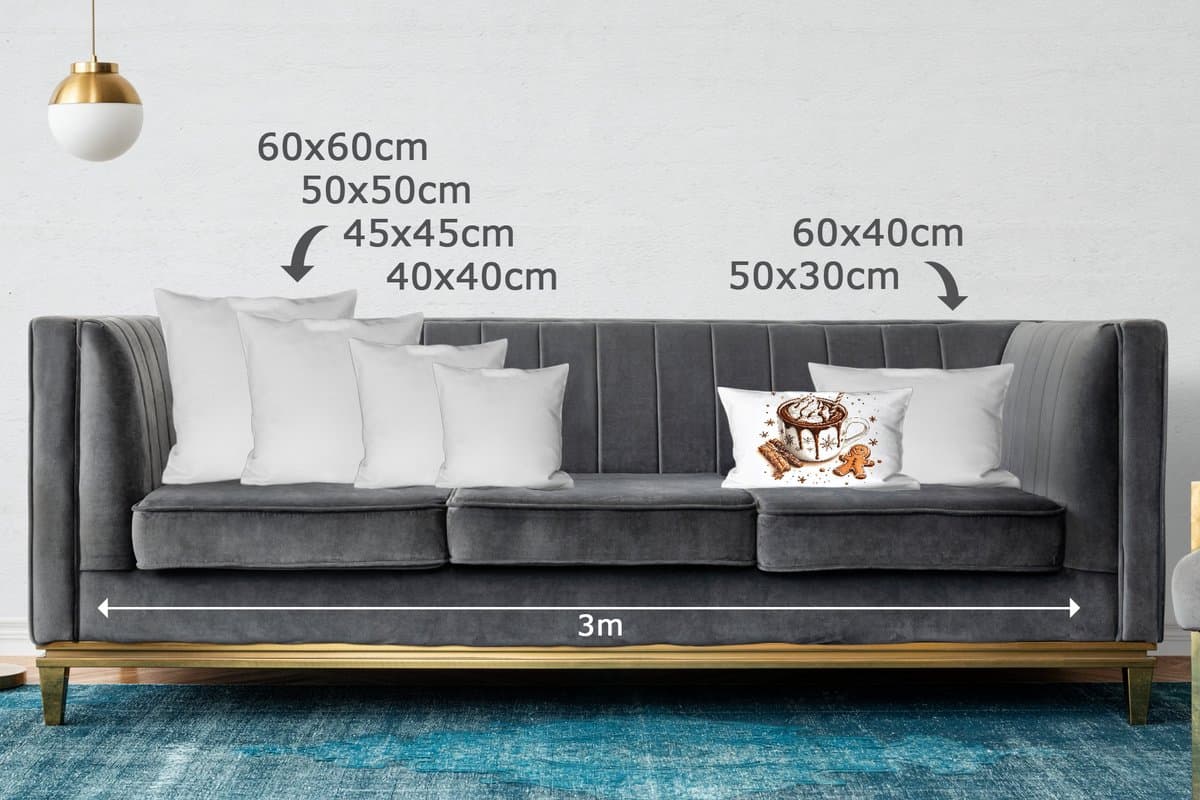 Sierkussens - Kussentjes Woonkamer - 50x30 cm - Chocomel - Decoratie - Koek - Winter - Kerst