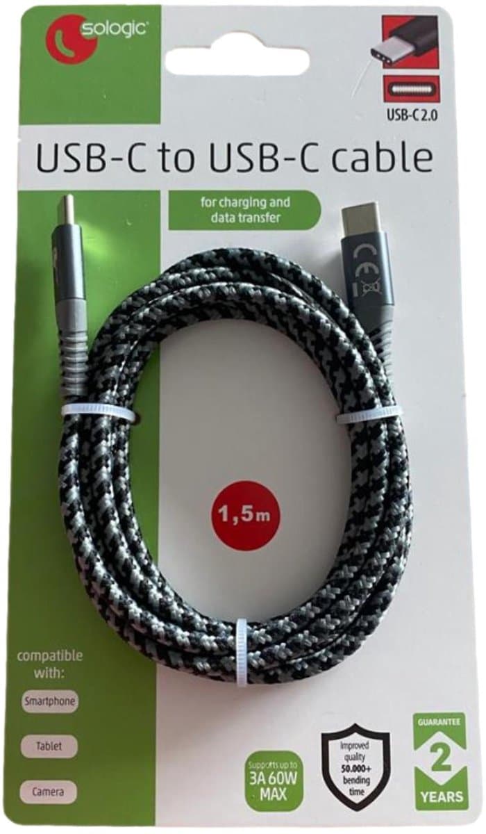 USB-C to USB-C cable 1,5m (USB-C2.0)
