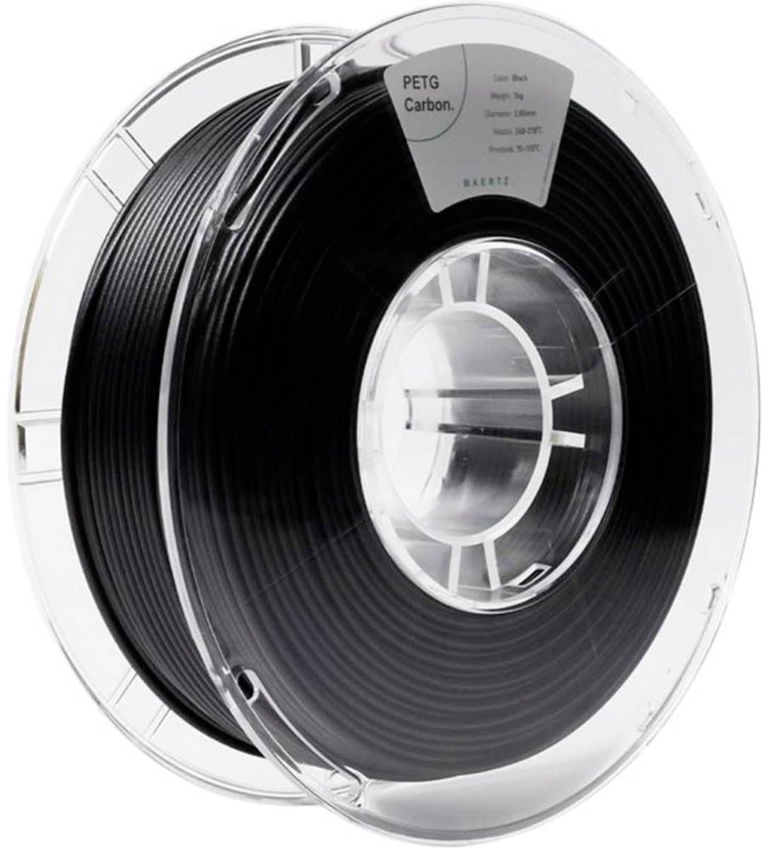 Maertz PMMA-1020-002 PMMA-1020-002 Filament PETG Carbon Chemisch bestendig, Hittebestendig 2.85 mm 1000 g Zwart 1 stuk(