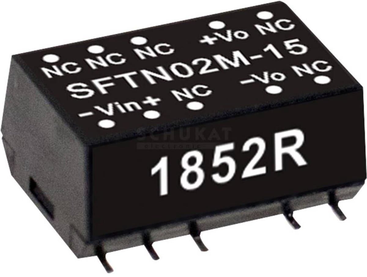 MW Mean Well SFTN02M-12 DC/DC-convertermodule 167 mA 2 W Aantal uitgangen: 1 x Inhoud 1 stuk(s)