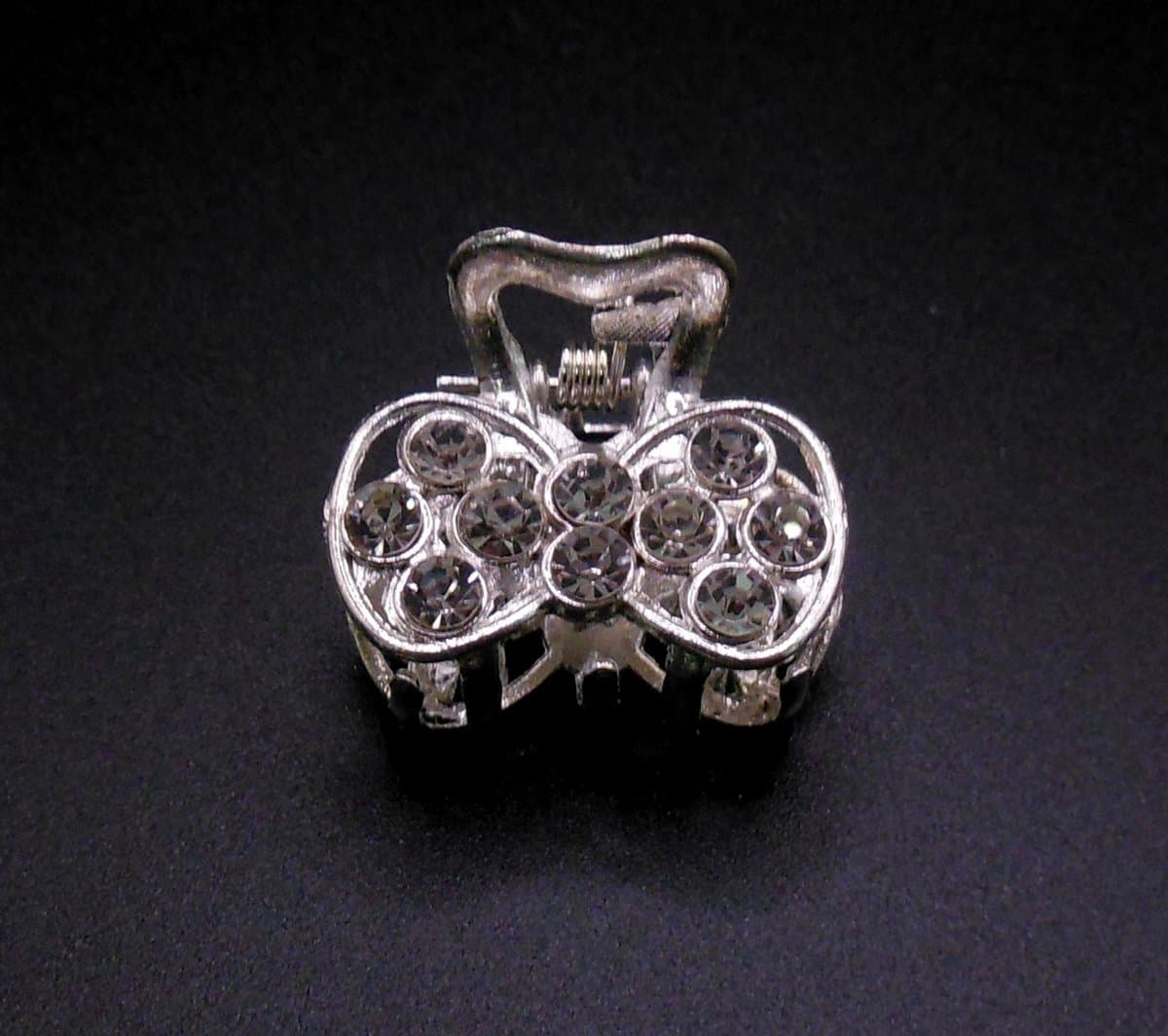 Haarklem metaal klein zilver vlinder