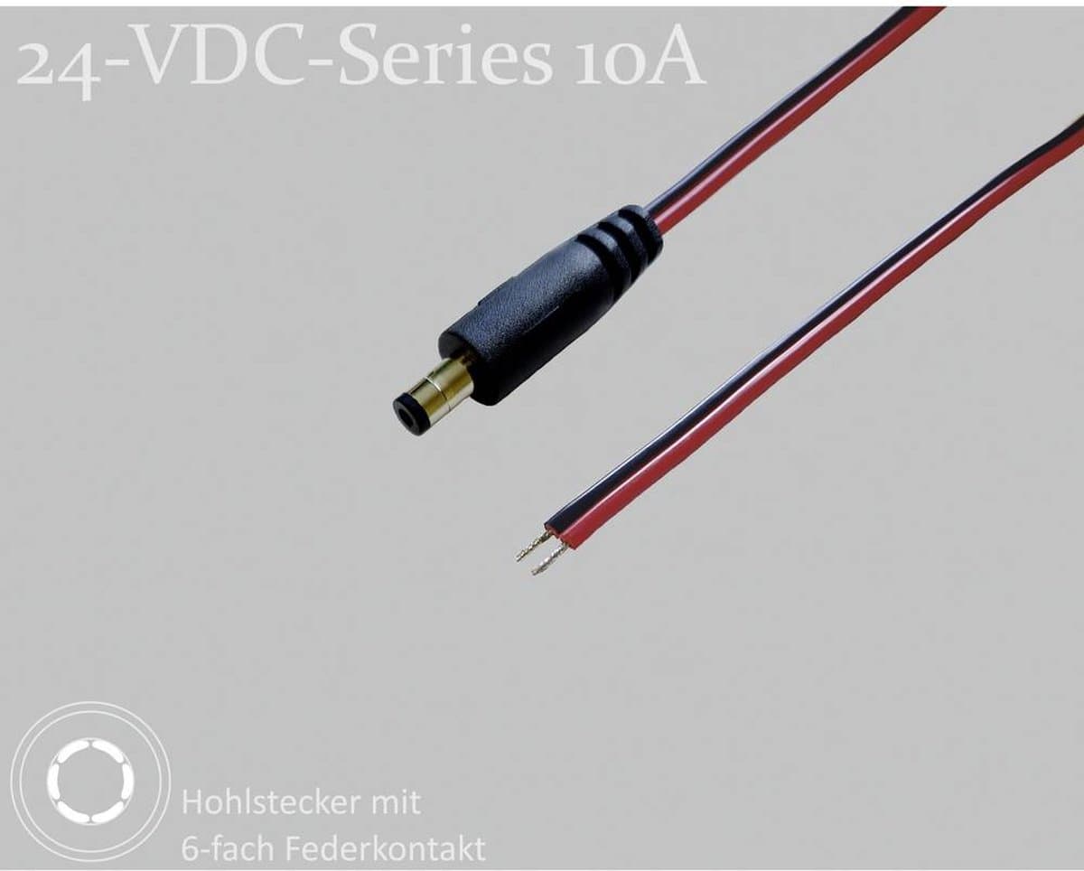 BKL Electronic DC-connector Holle DC-stekker - Vertind 5.5 mm 2.5 mm 1.5 m 1 stuk(s) Single