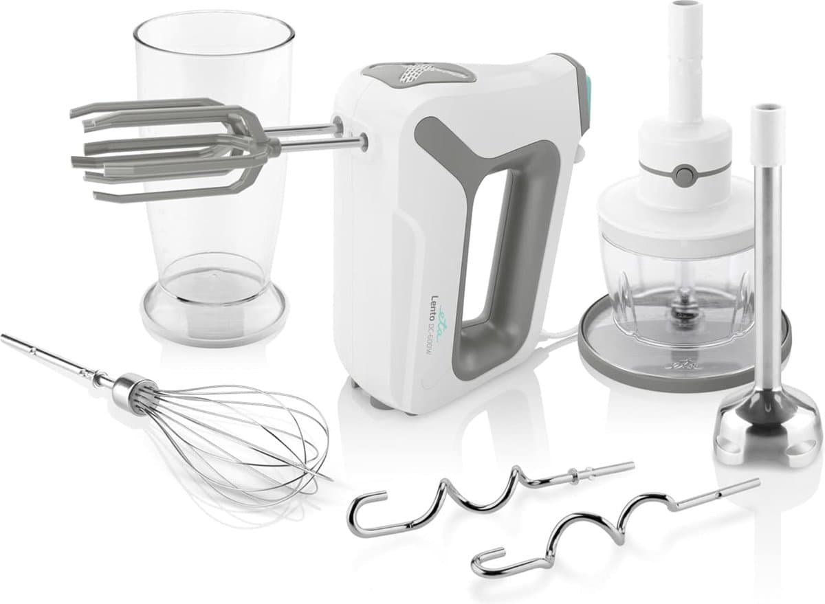 ETA - Lento Handmixer - 4 Snelheden - 600W - Ergonomisch Handvat - Wit en Grijs