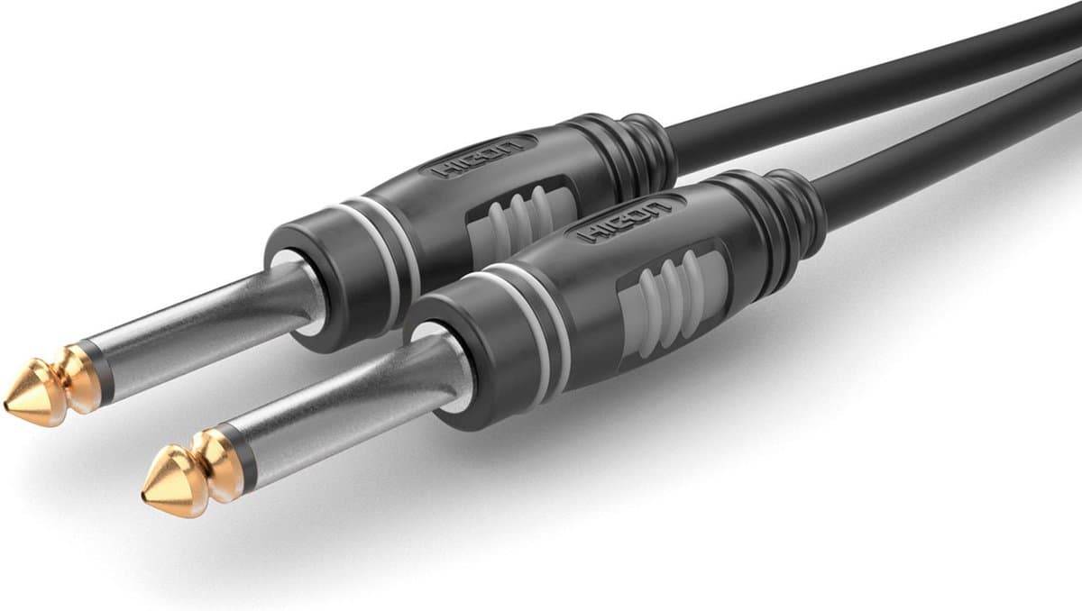 Sommer Cable HBA-6M-0150 Jackplug Audio Aansluitkabel [1x Jackplug male 6,3 mm (mono) - 1x Jackplug male 6,3 mm (mono)]