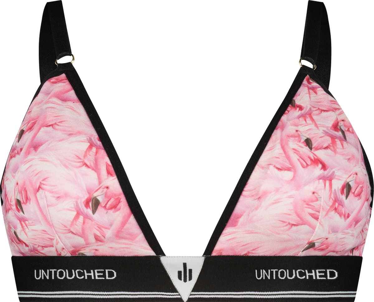 Untouched Bh zonder beugel – Pink Flamingo Bralette – Ondergoed dames – Zacht & Duurzaam – Maat S