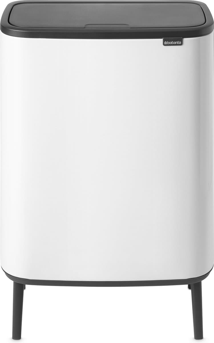 Brabantia Bo Touch Bin Hi Prullenbak - 60 liter - 1 vak - White