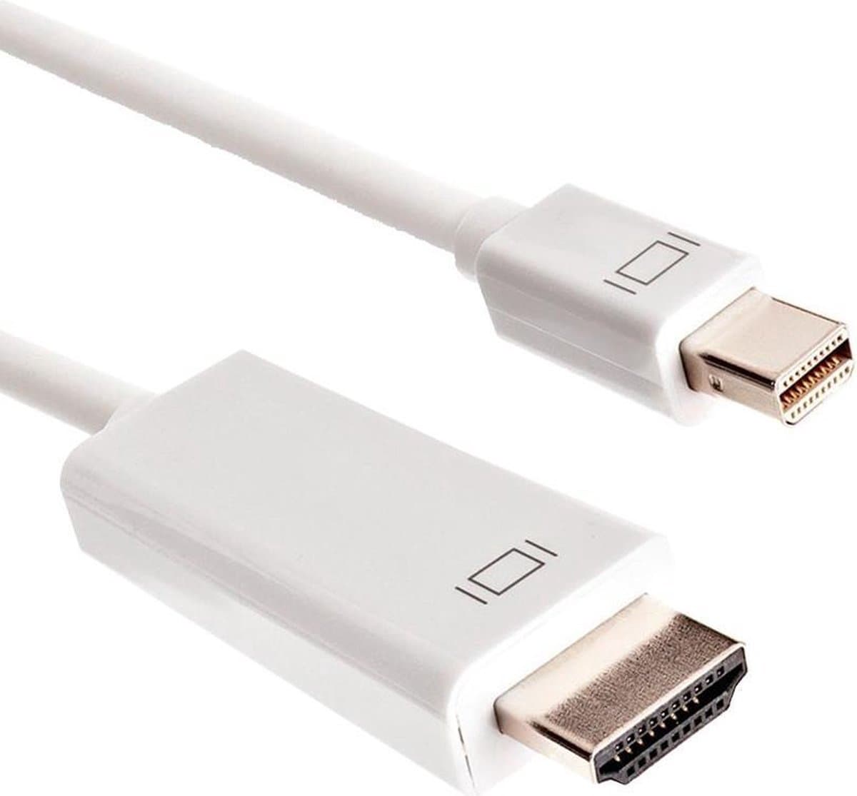 Jumada's Mini DisplayPort 1.1 naar HDMI 1.3 Kabel / Full HD 1080p / Wit - 1,8m