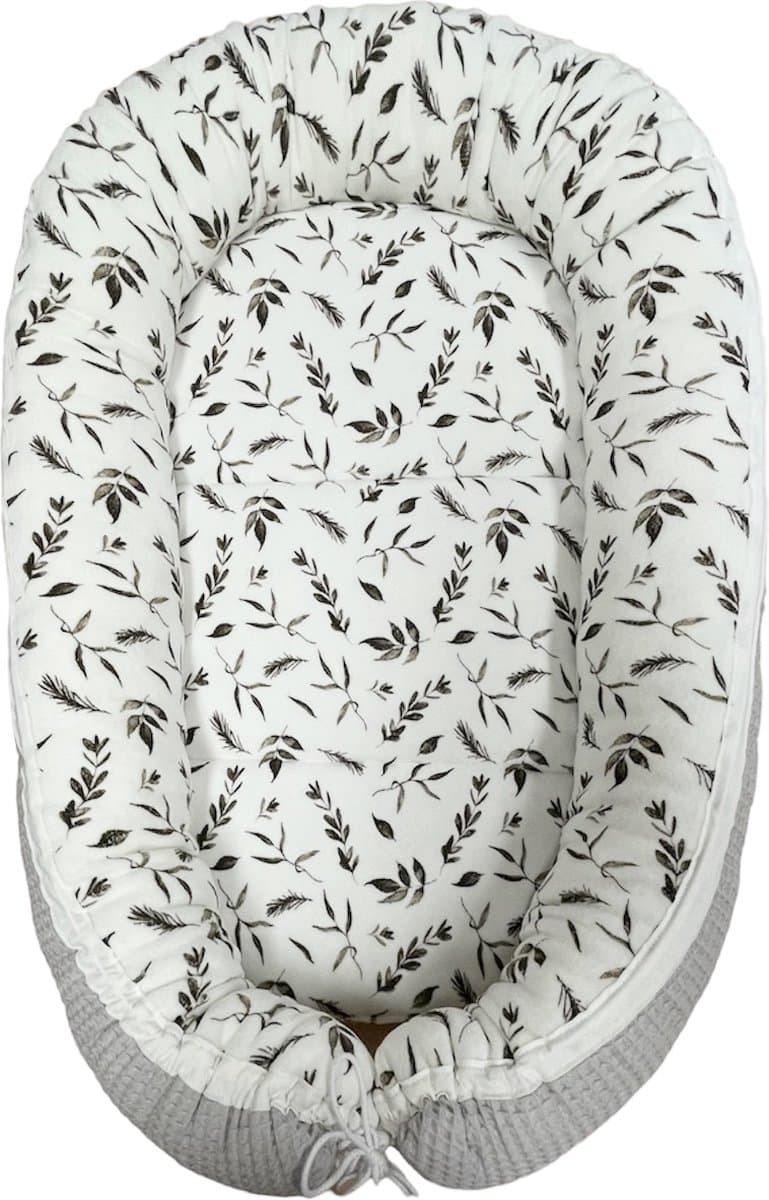 Kl4vertje - babynestje beige velours print