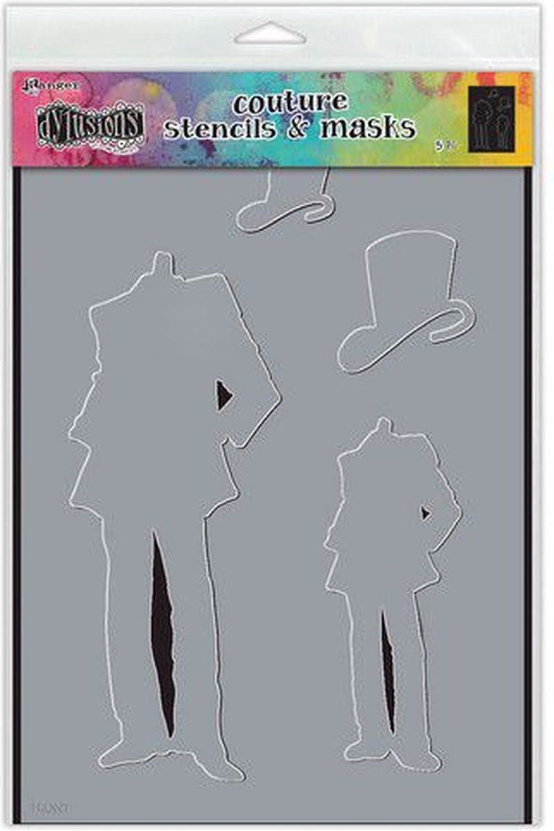 Dylusions stencils & masks - Man about town