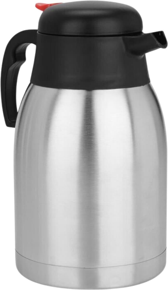 Thermoskan - RVS - 1200 ml - Dubbelwandig - Isoleerkan - Koffiekan