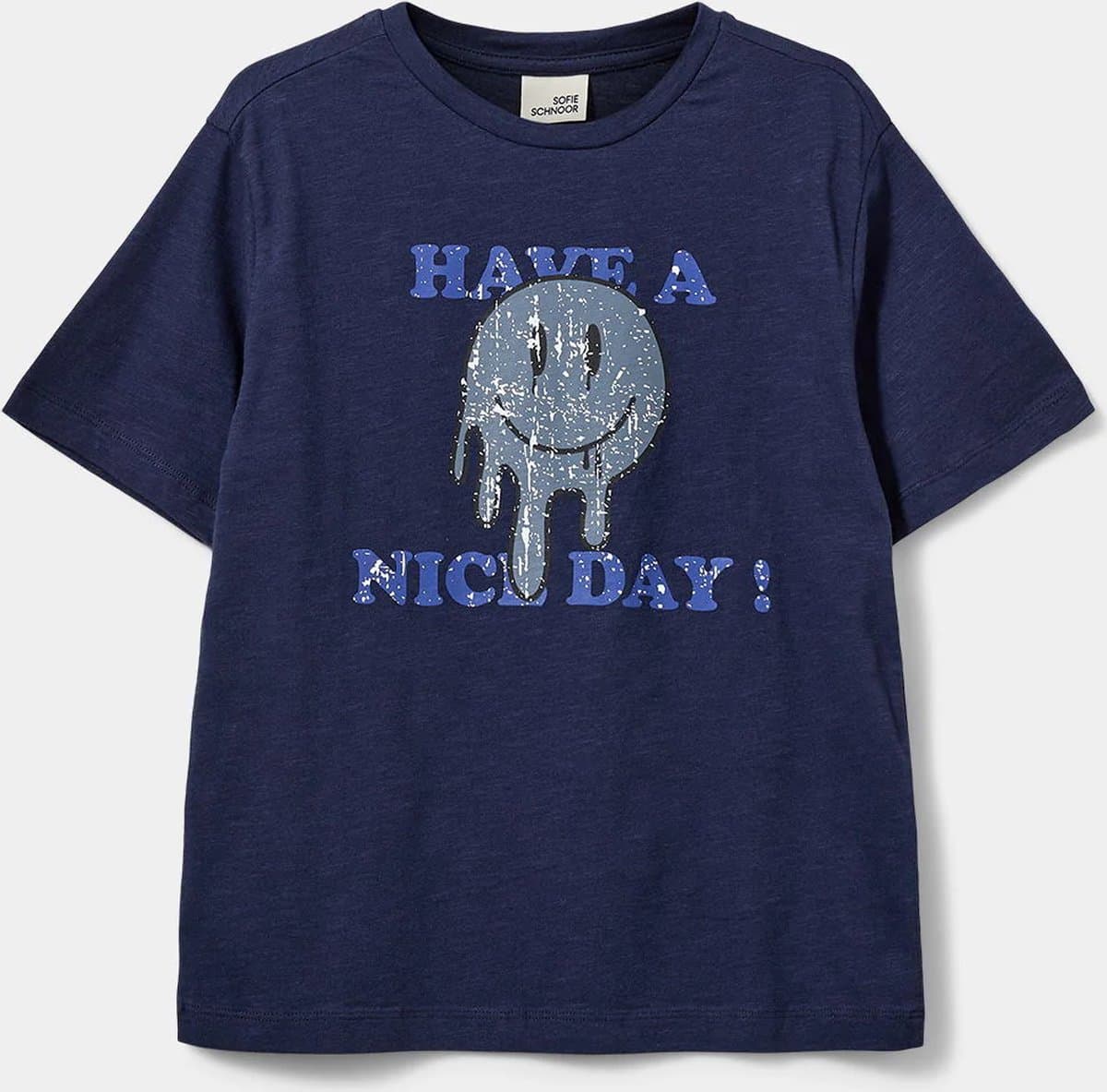 Sofie Schnoor Girls Shirt Navy - Maat 176