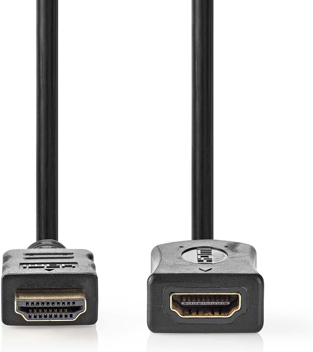 Nedis High Speed ​​HDMI-Kabel met Ethernet - HDMI Connector - HDMI Output - 4K@60Hz - ARC - 10.2 Gbps - 5.00 m - Rond - PVC - Zwart - Label
