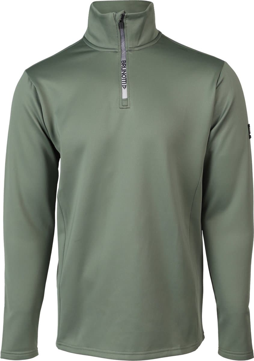 Brunotti - Heros Snow Fleece Heren - Fuel Green - Fleece Vest - Wintersport Kleding - Tricot Fleece - S