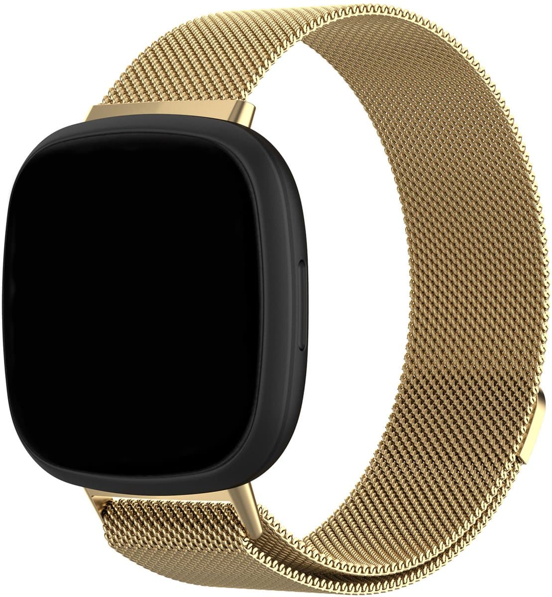 123watches milanese band - goud - ML - Geschikt voor Fitbit Versa 3 & 4 / Sense