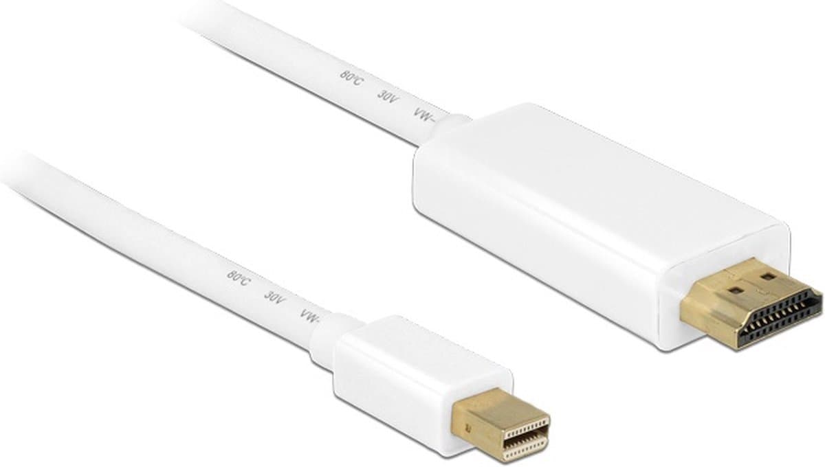 Premium Mini DisplayPort 1.1a naar HDMI 1.3 kabel (Full HD 1080p) / wit - 3 meter