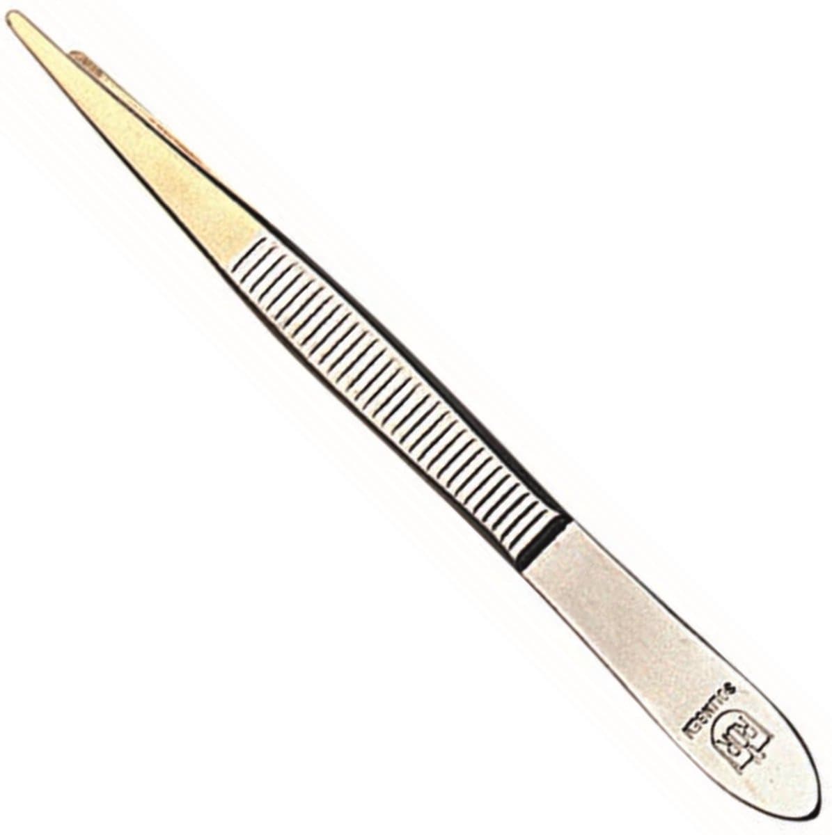 RÖR Solingen Epileer Tweezer / Pincet – 75 mm – Spits – RVS – Verguld