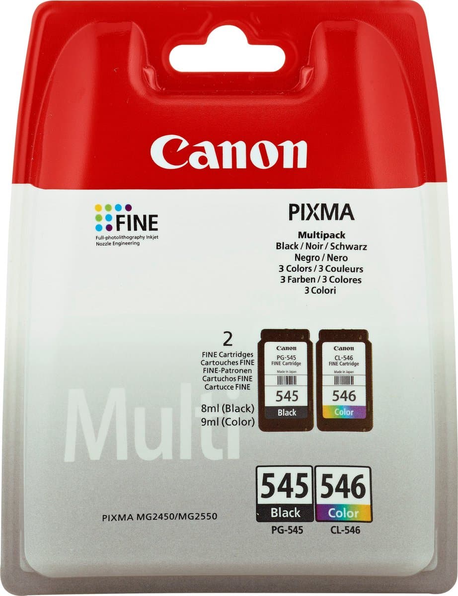 Canon PG-545/CL-546 - Inktcartridge - Multipack - Zwart / Kleur