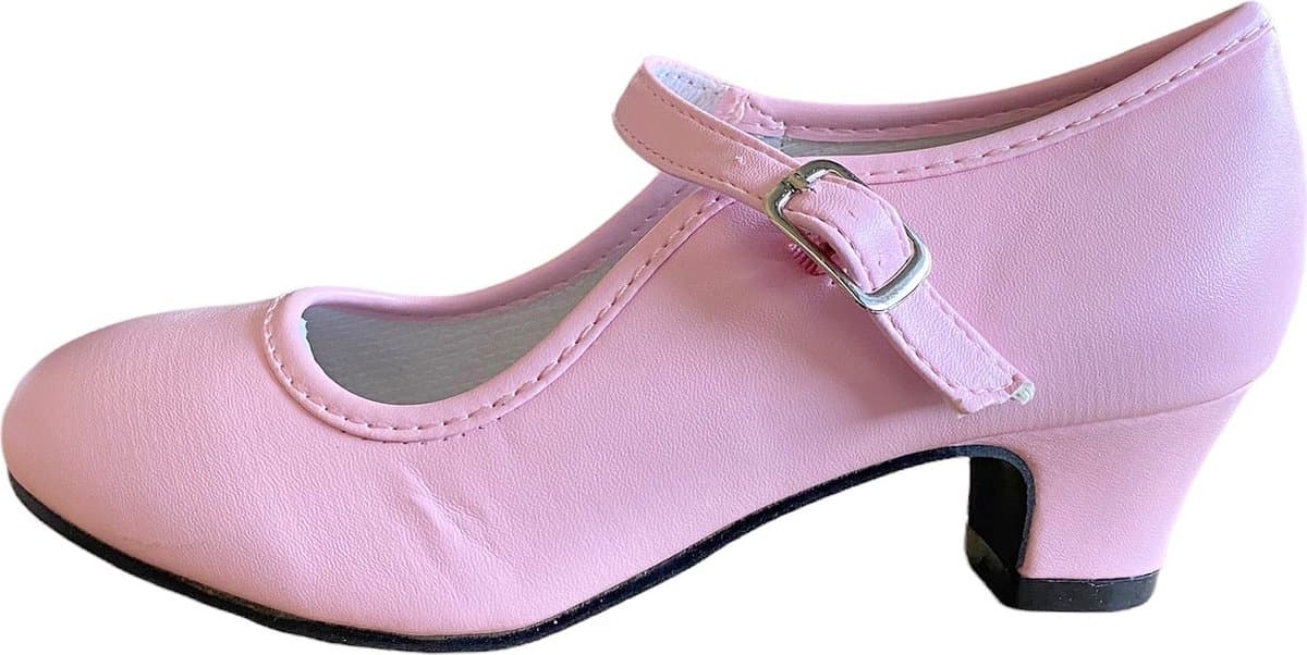 Spaanse Prinsessen schoenen licht roze maat 31 (binnenmaat 20,5 cm) bij jurk verkleedkleding meisje
