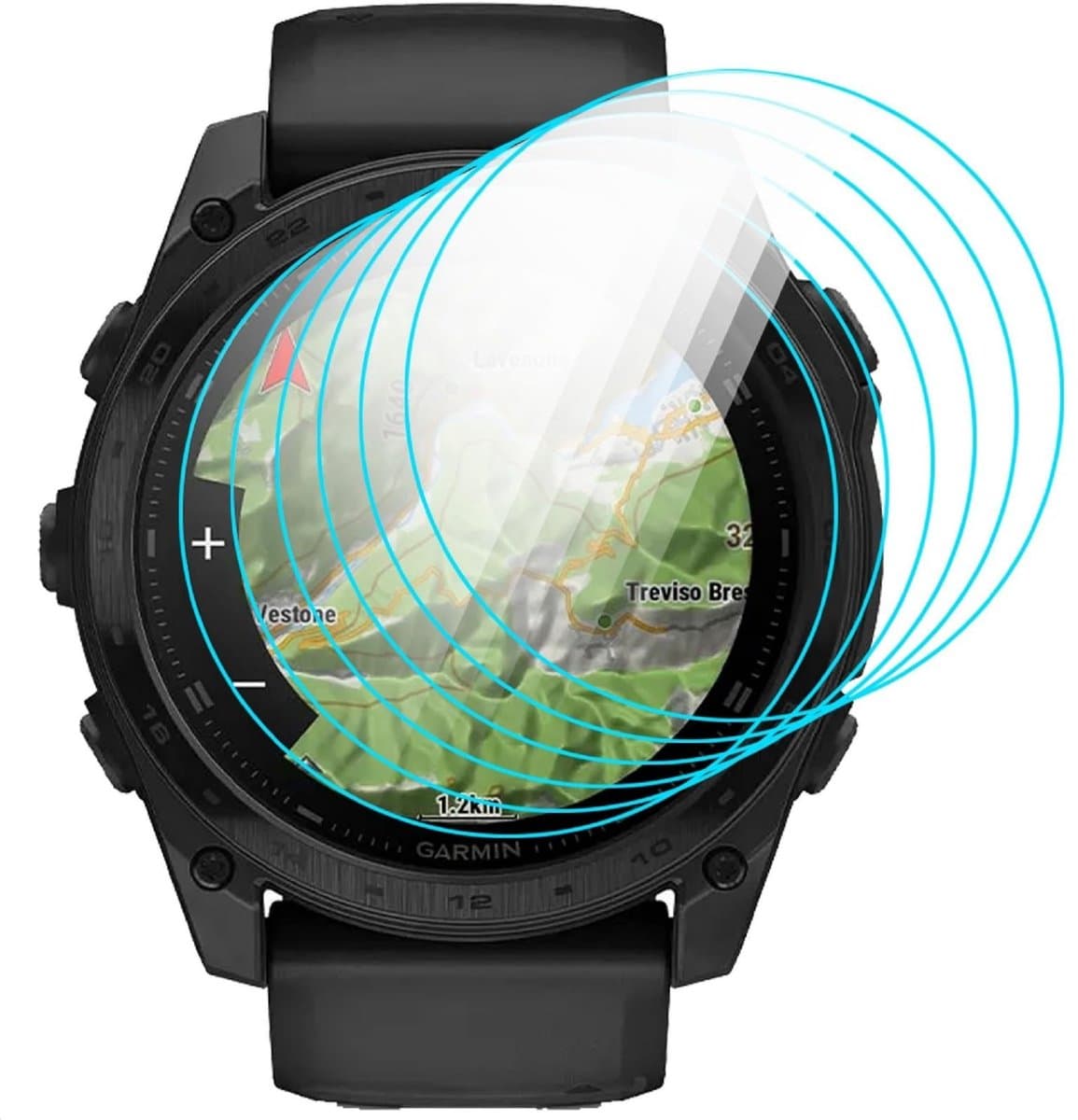 Dailygoods - Flexibele TPU Schermbeschermer voor Garmin Tactix 8 Solar - 6 Stuks