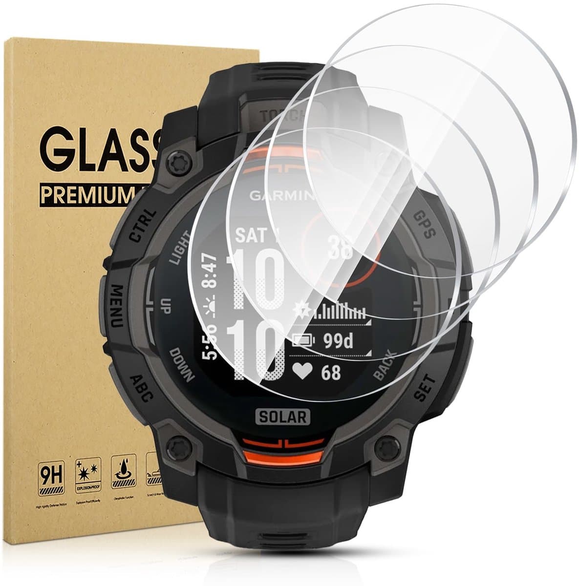 Dailygoods - Cosensi - 4-Pack Schermbeschermer voor Garmin Instinct 3