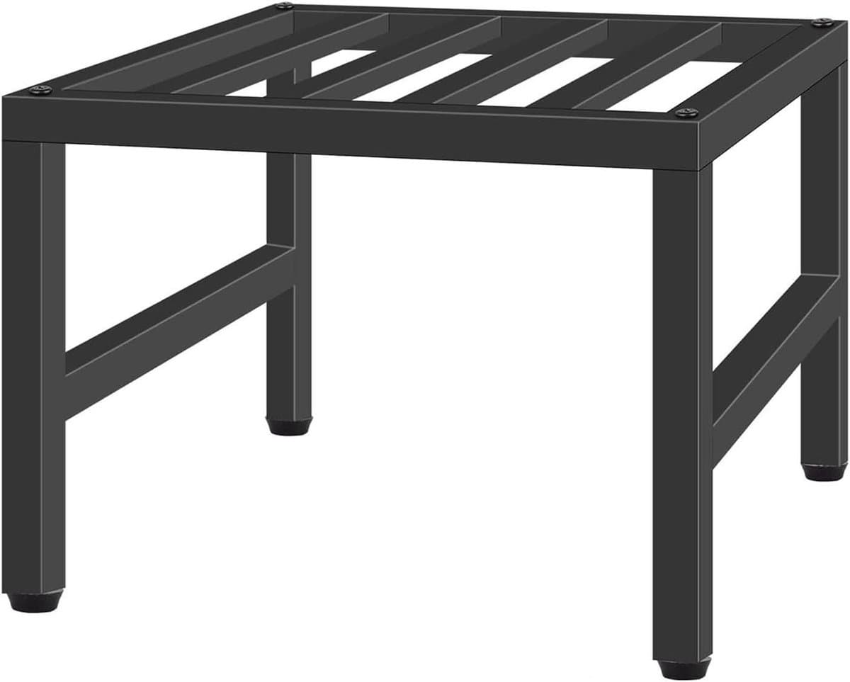 Plantenstandaard Metaal - Bloemenrek - Planten Presenteren - Stevig en Stabiel - 30.5x30.5x20.3cm - Zwart