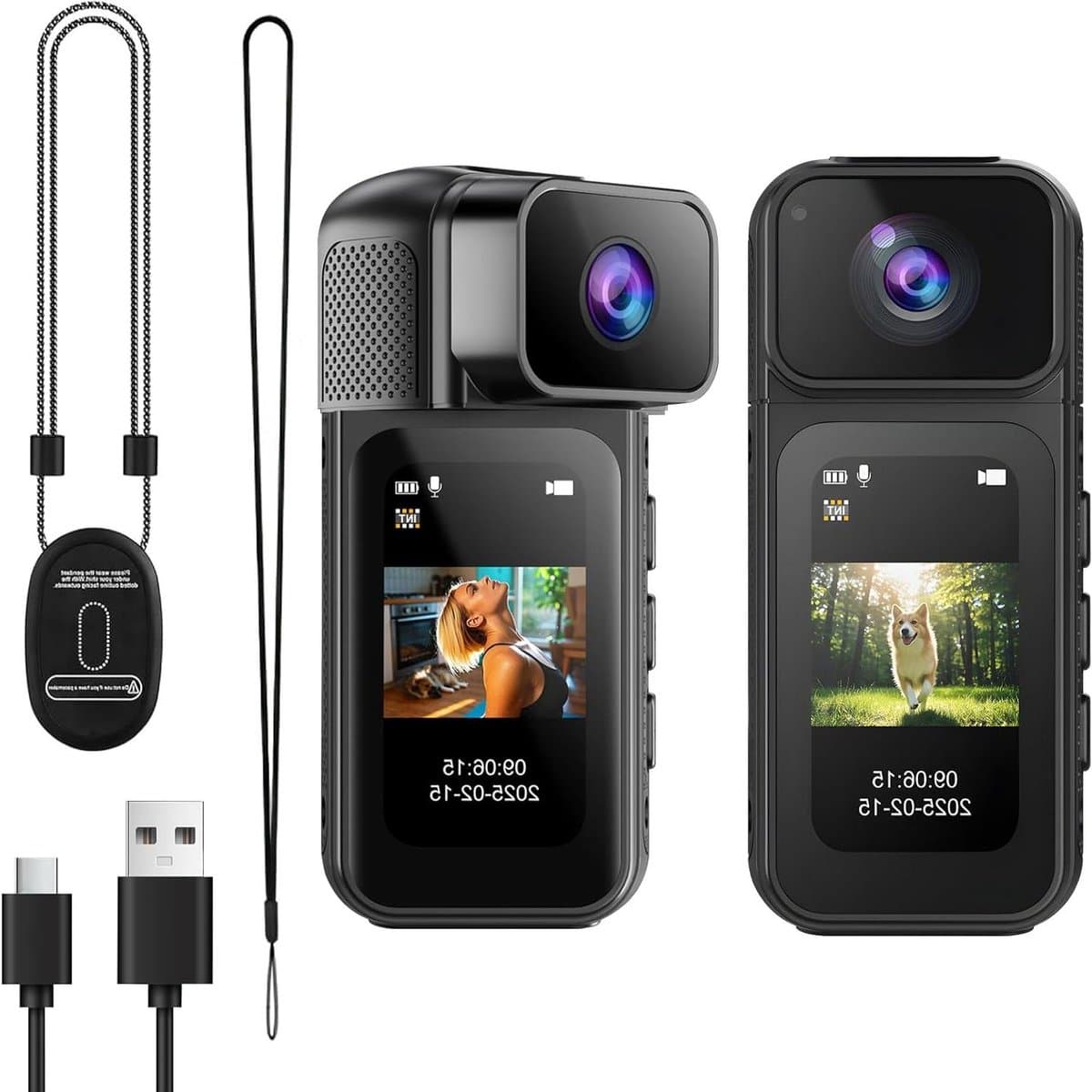 Actie Camera - Mini Camera - Outdoor Activiteiten - 180 Graden Lens - 2.7K Resolutie - Zwart