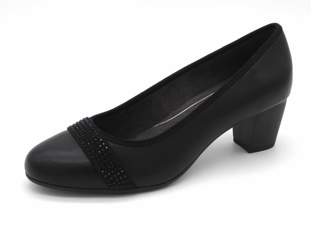 Jana Dames Pump - 22466-00 Zwart - Wijdte H - Maat 38