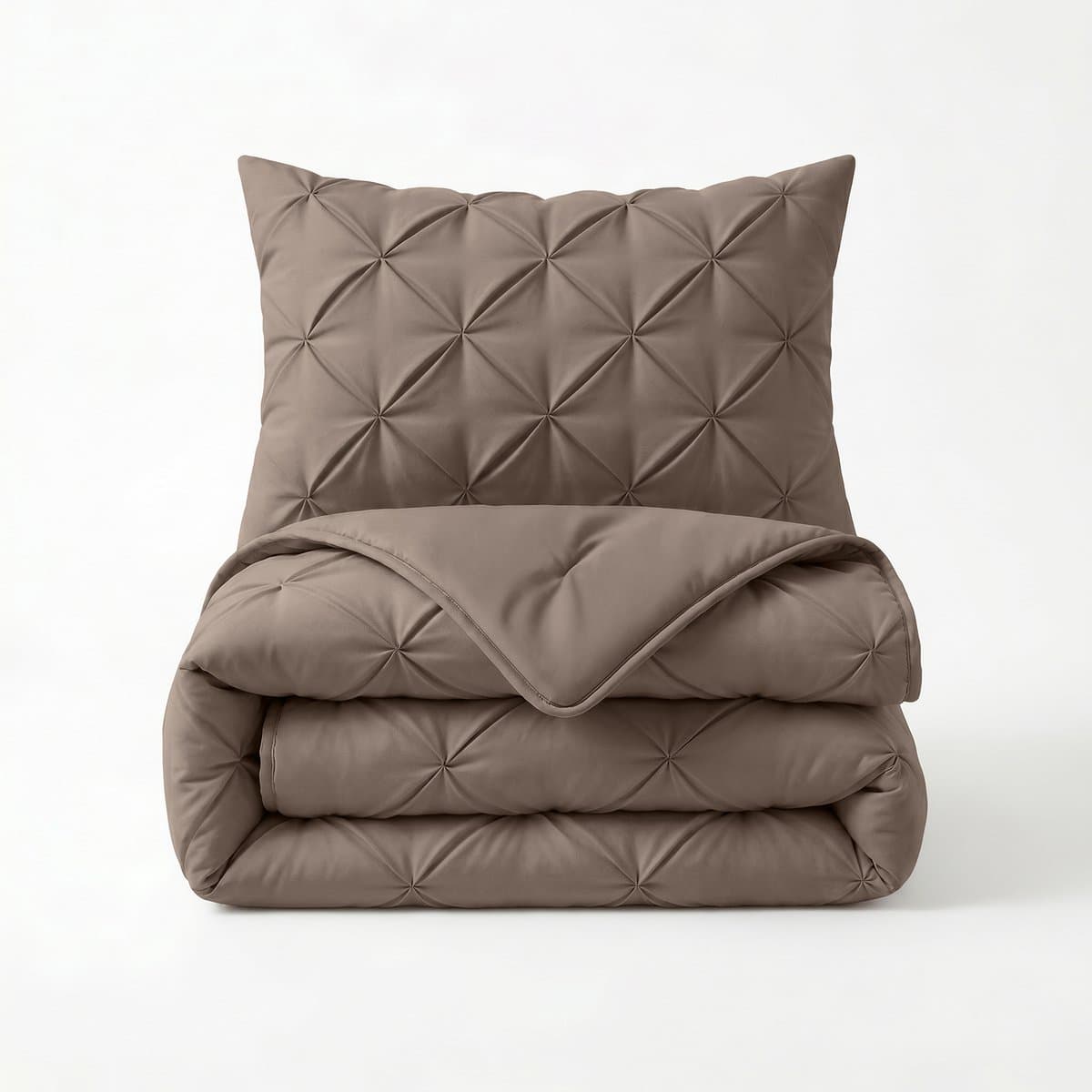Sleeptime® 2 in 1 Dekbed zonder Overtrek Pintuck - Wasbaar Dekbed - 200x220 - Taupe