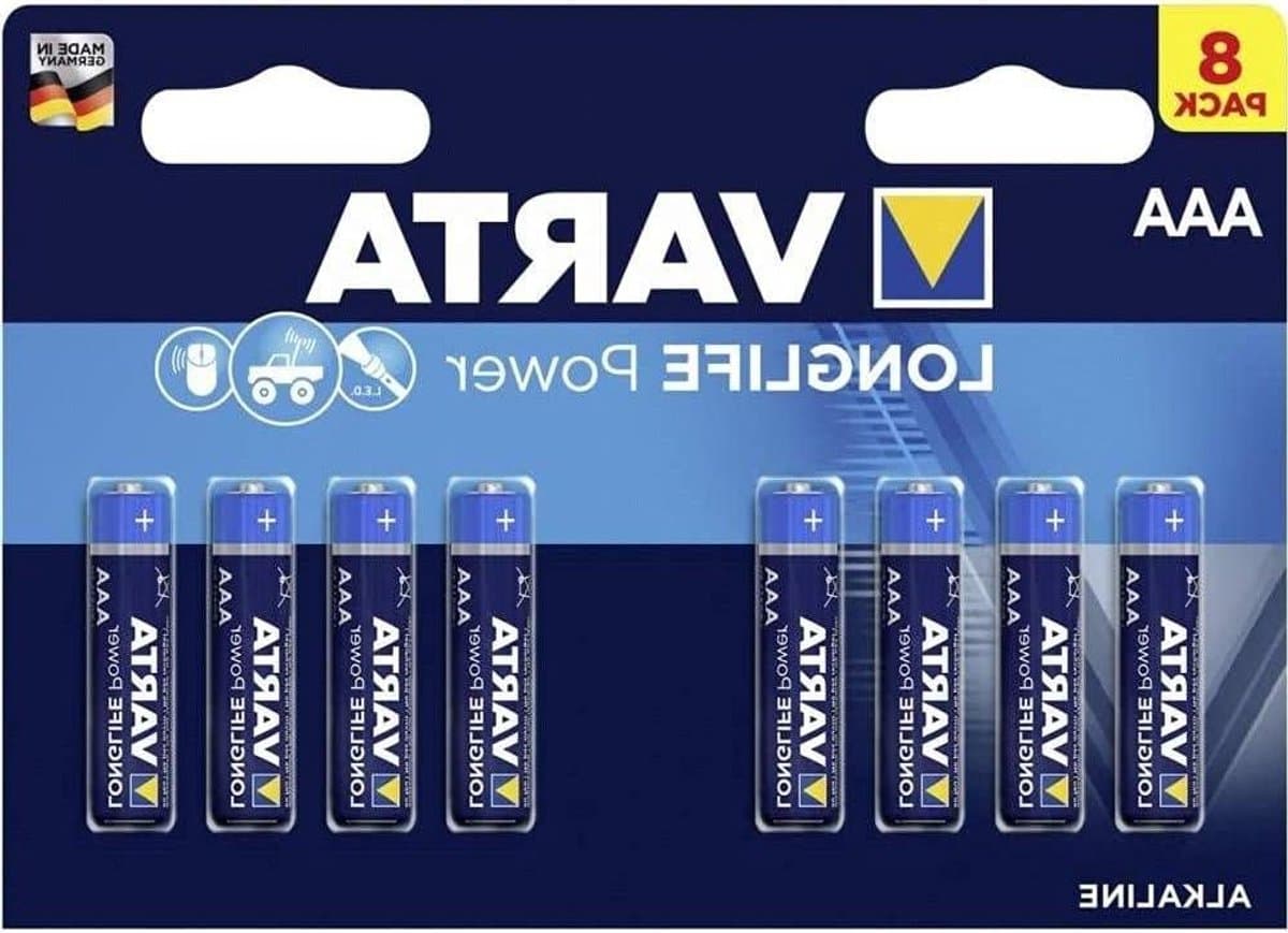 Batterijen AAA Micro - Alkaline Batterijen - Hoge Energie Apparaten - Constante Energieafgifte - 8 Stuks - Zilver