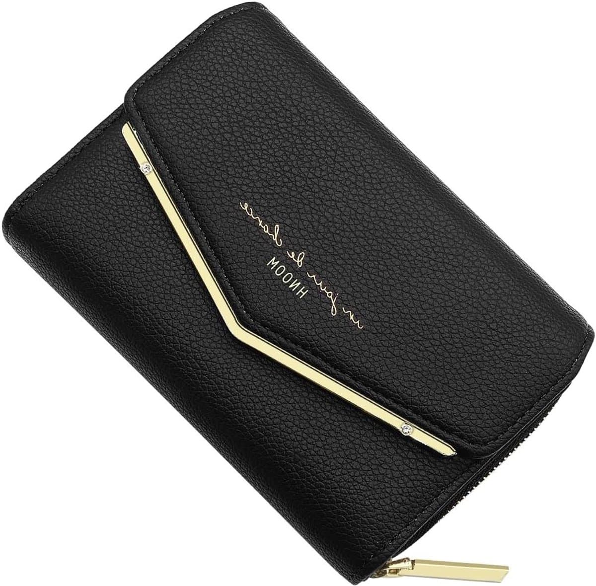 Kleine Dames Portemonnee van PU Leer met Rits, Muntzak en 9 Kaartslots - Ideaal Cadeau voor Vrouwen, Compact en Stijlvol