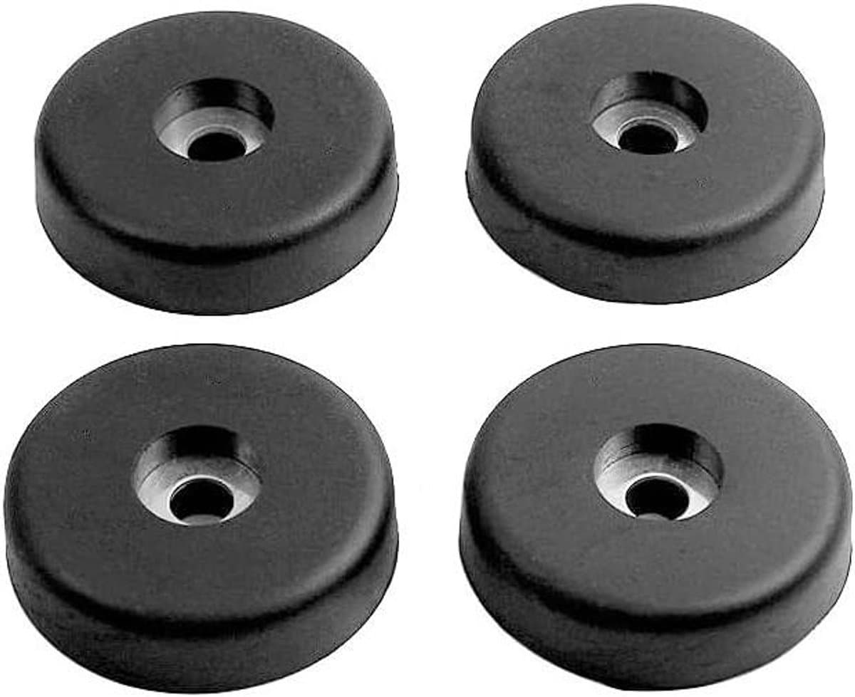 Speaker Rubberen Voeten - Luidspreker Dempers - Apparatuur Beschermen - Schokabsorberend Materiaal - 40x10mm Set - Zwart